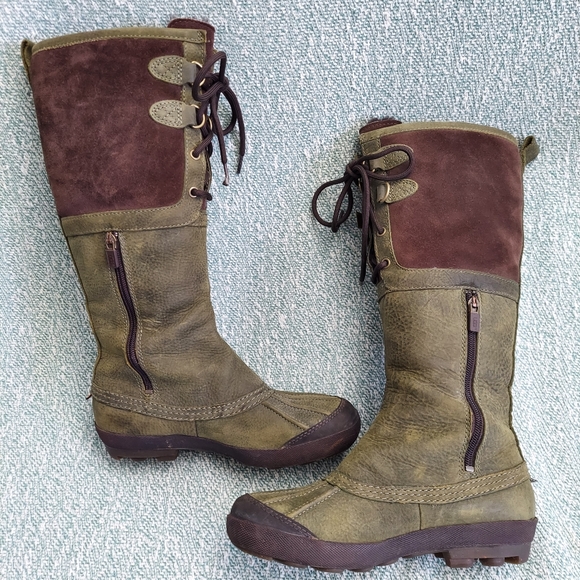 Ugg Becloud Waterproof Genuine Shearling Lined Tall Lace Up Boot Size 7 - Picture 2 of 13